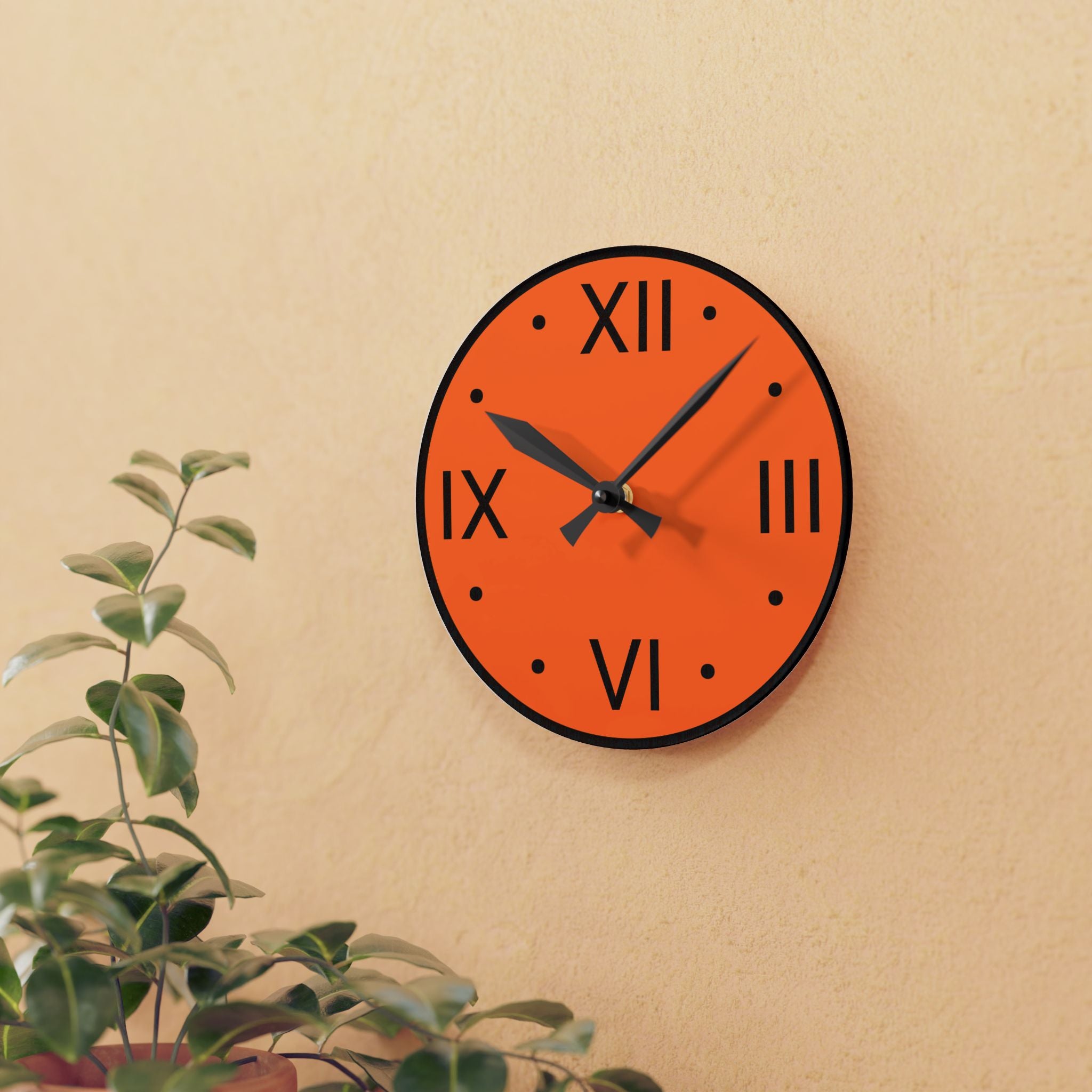 Pure Orange Wall Clock