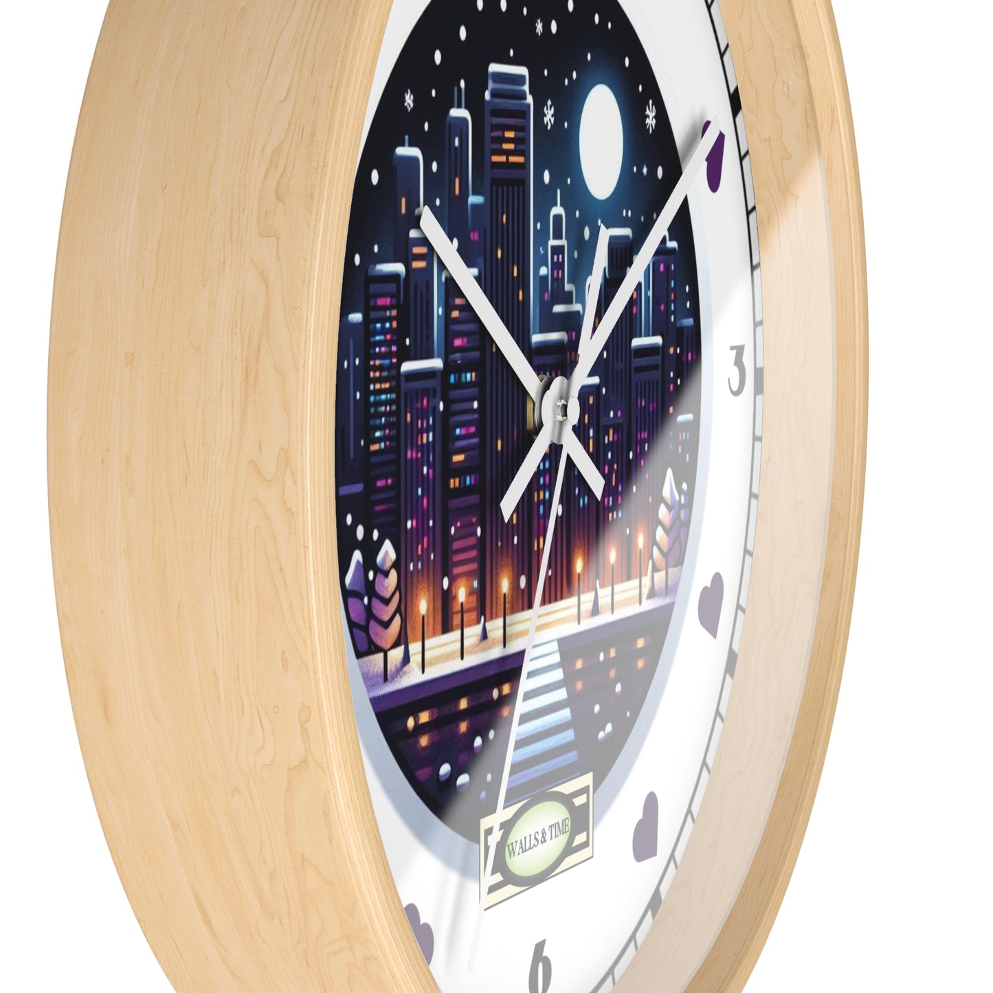 Cityscape Wall Clock - 10" Round Silencing Mechanism