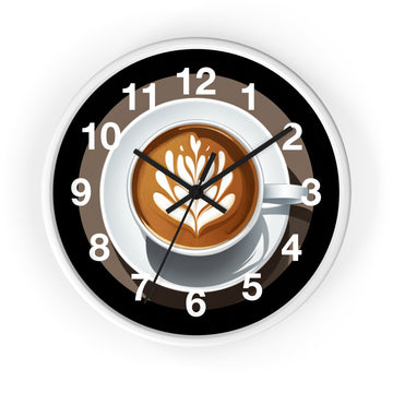 Espresso Wall Clock with Numbers, Coffee Lover's Clock, Unique Kitchen Decor, Cafe Wall Art, Gift for Barista, Coffee Shop Decor