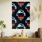 Large Unframed Satin Poster, Diamonds and Fire