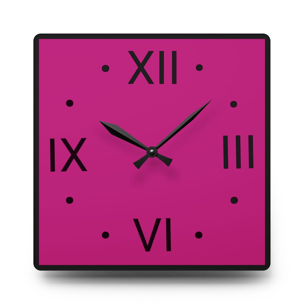 Pure Pink Acrylic Wall Clock