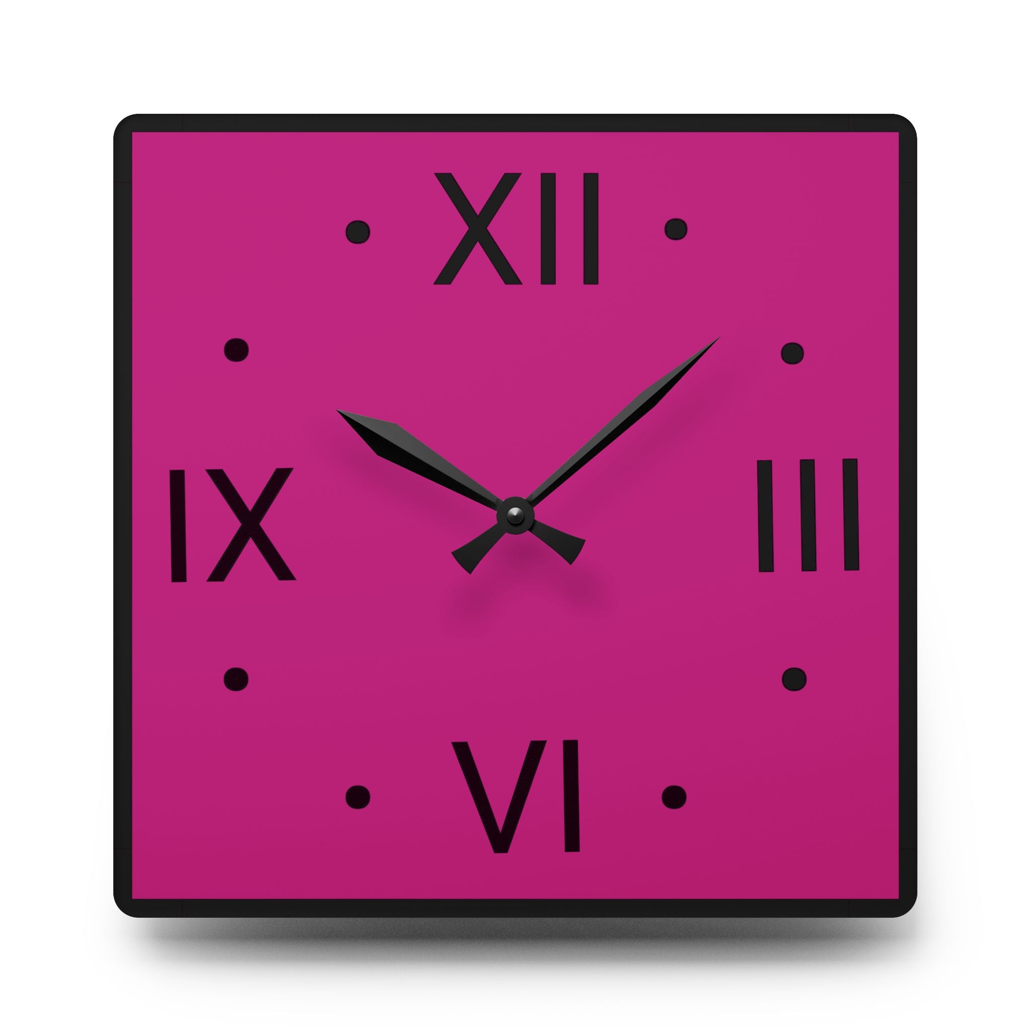 Pure Pink Acrylic Wall Clock