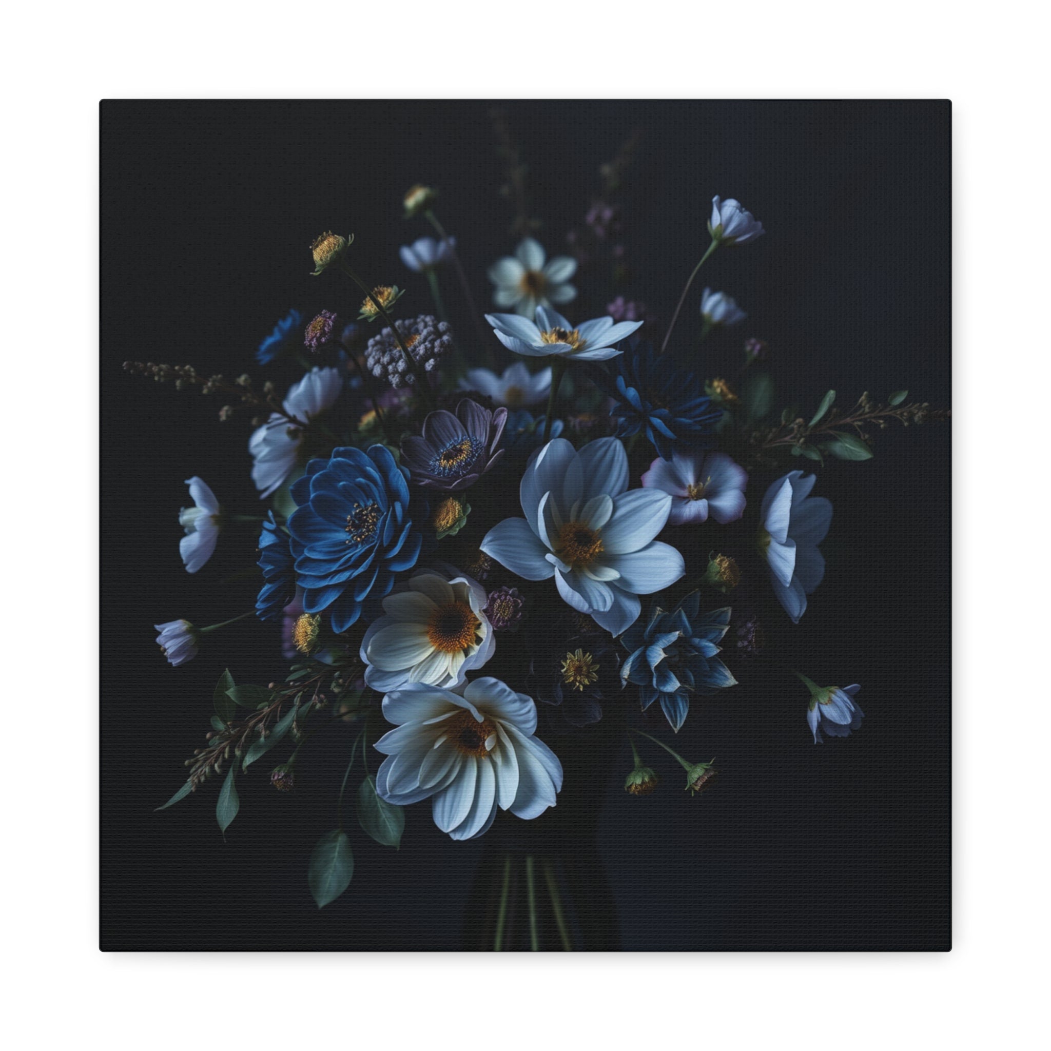Unframed Canvas Art Prints, Moody Botanicals Wall Art, Set of 2,