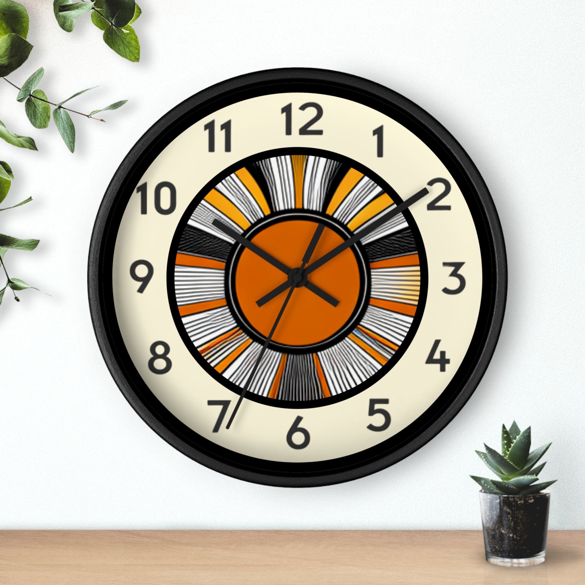 Boho Chic Line Art Wall Clock