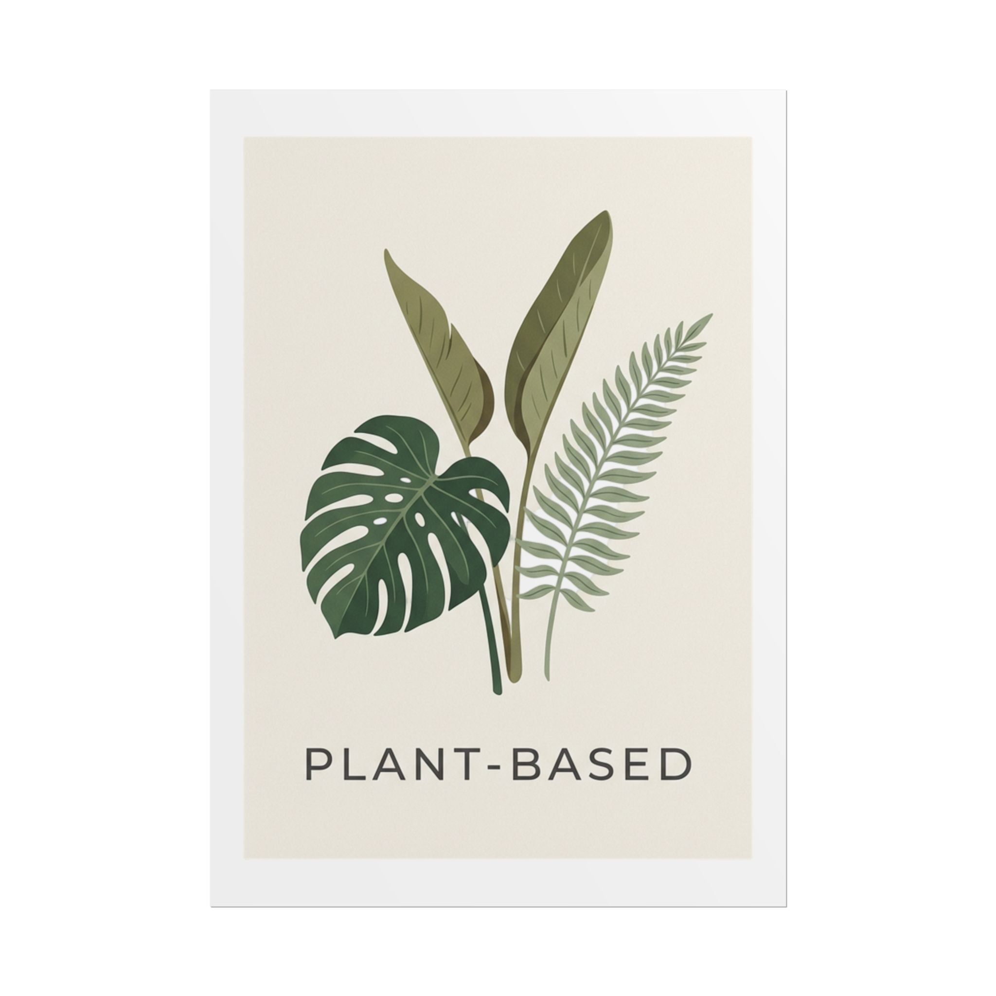 Plant-Based Botanical Poster — Minimalist Greenery Wall Art