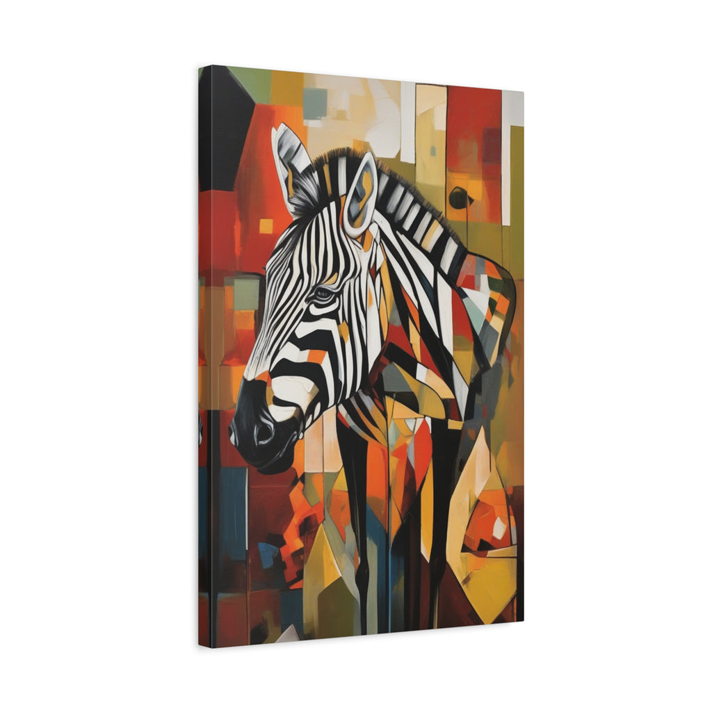 Unframed Canvas Art Print, Zebra Maximalist Wall Art