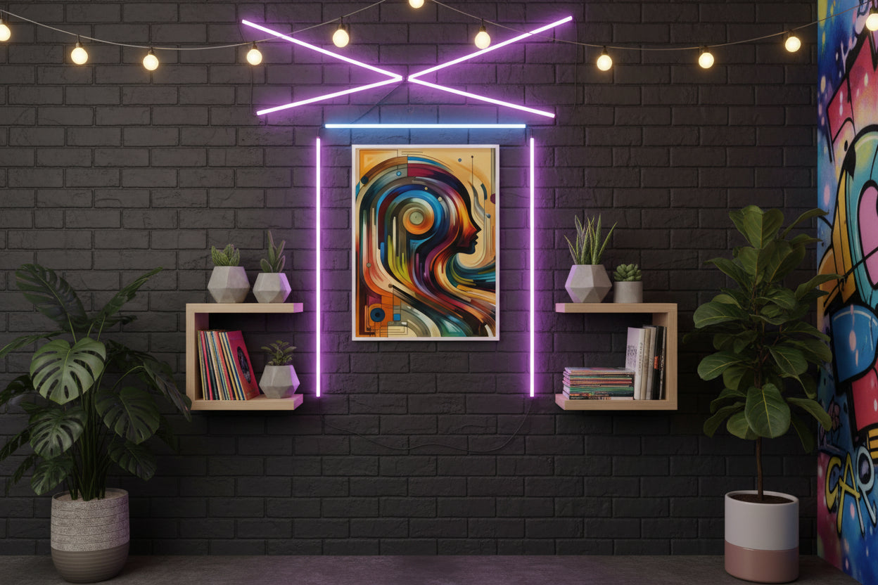 Heron Sunrise Photo Art Poster — Serene Wildlife Wall Print