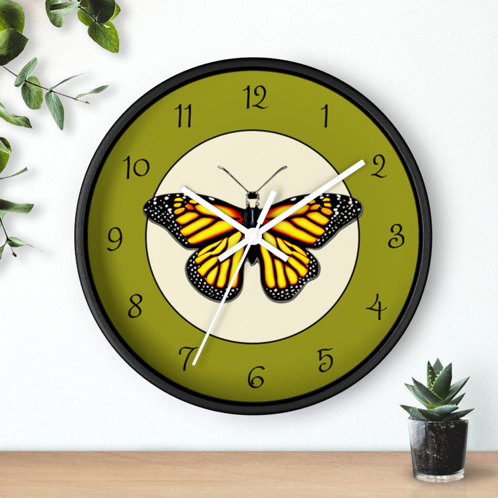 Monarch Butterfly Wall Clock