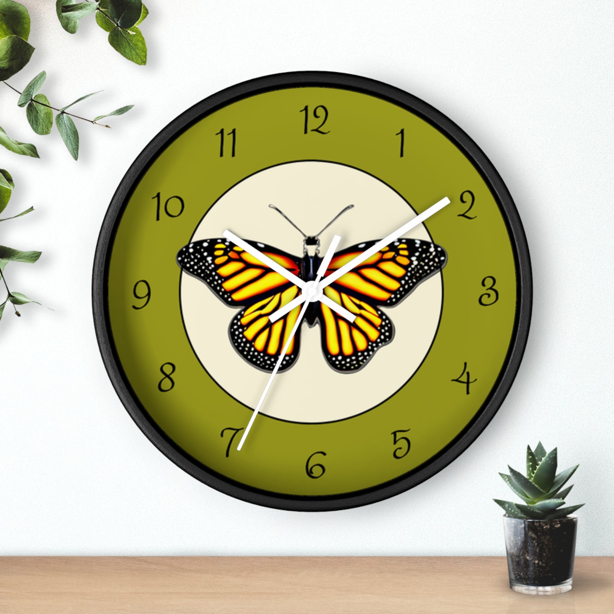 Monarch Butterfly Wall Clock