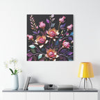Metallic Floral 3D Canvas Print