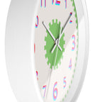 Geared Up 10" Round SILENT Wall Clock for Kids