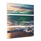 Ocean Waves Photographic Acrylic Glass Premium Wall Art Set of 3 Panels