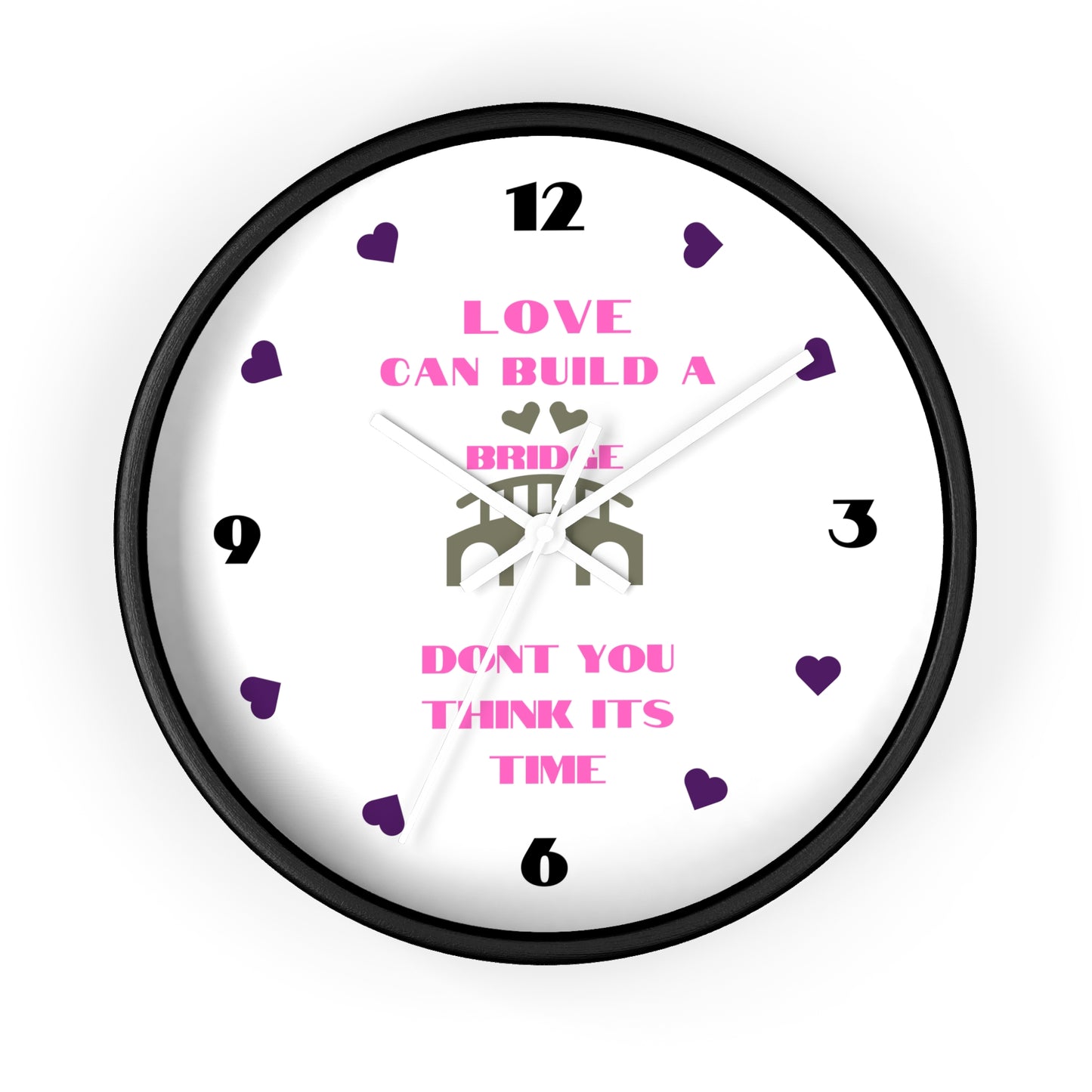 Country Song Wall Clock - Love Can Build a Bridge