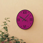 Pure Pink Acrylic Wall Clock