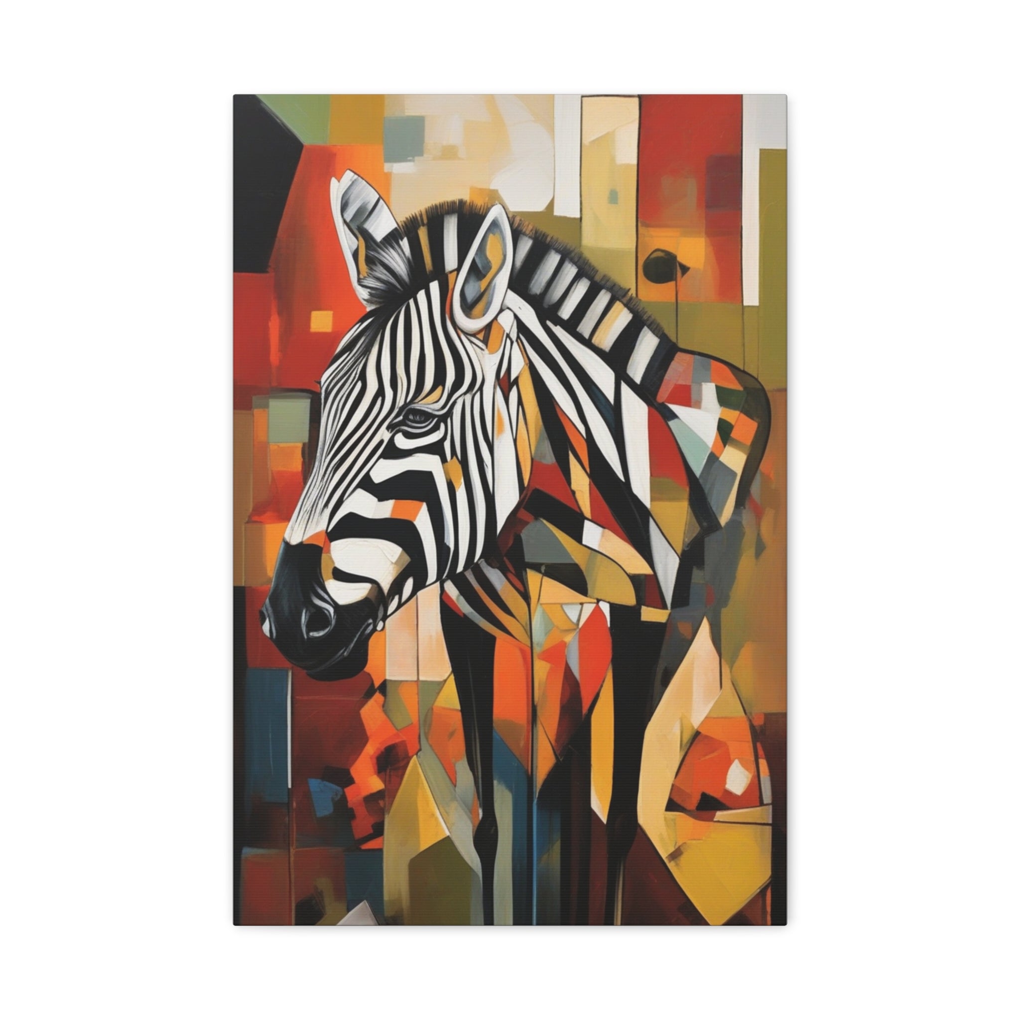 Unframed Canvas Art Print, Zebra Maximalist Wall Art