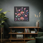 Metallic Floral 3D Canvas Print