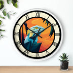 Bearded Dragon Wall Clock with Roman Numerals
