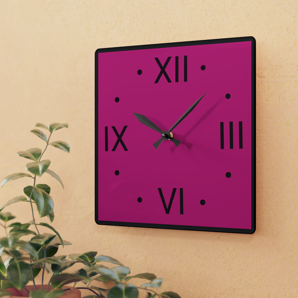 Pure Pink Acrylic Wall Clock