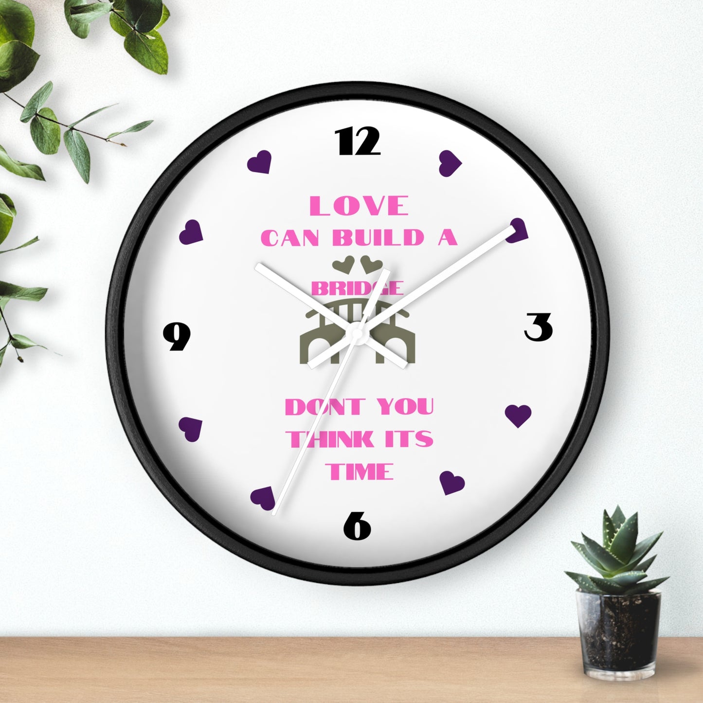 Country Song Wall Clock - Love Can Build a Bridge