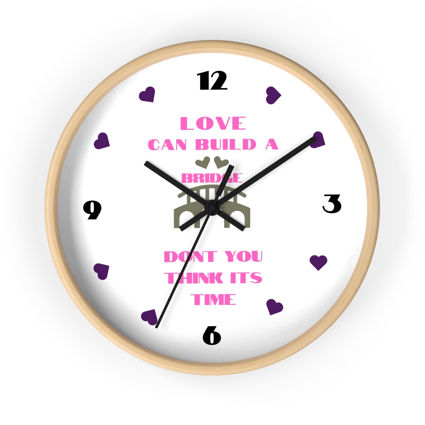 Country Song Wall Clock - Love Can Build a Bridge