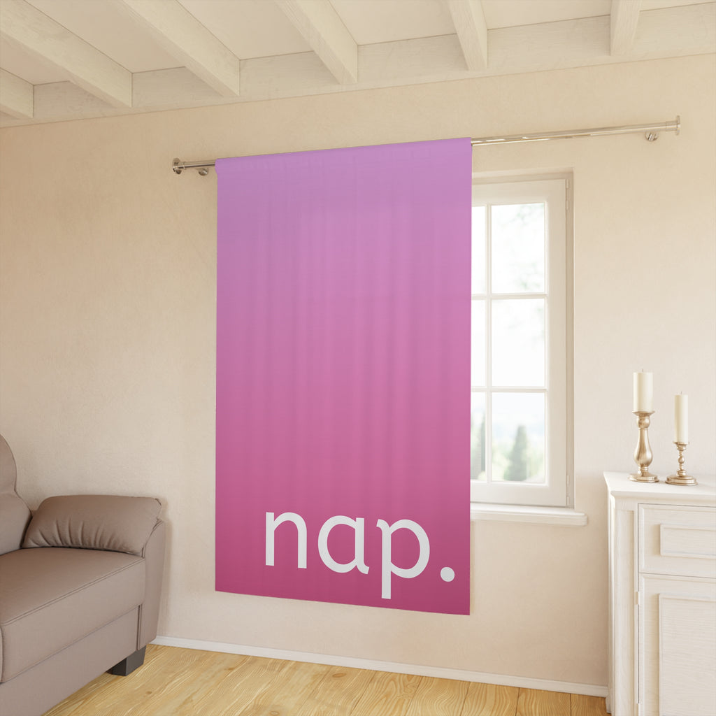 Pink Ombre Window Curtains, Bedroom Blackout Curtain for Girl or Teen