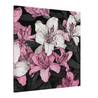 Pink & White Lily Matte Canvas Wall Art — Floral Stretched Canvas Print