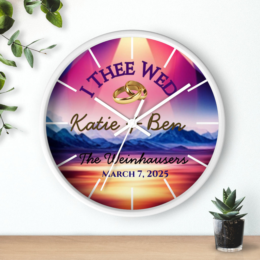 Personalizable Sunset Prism Wall Clock