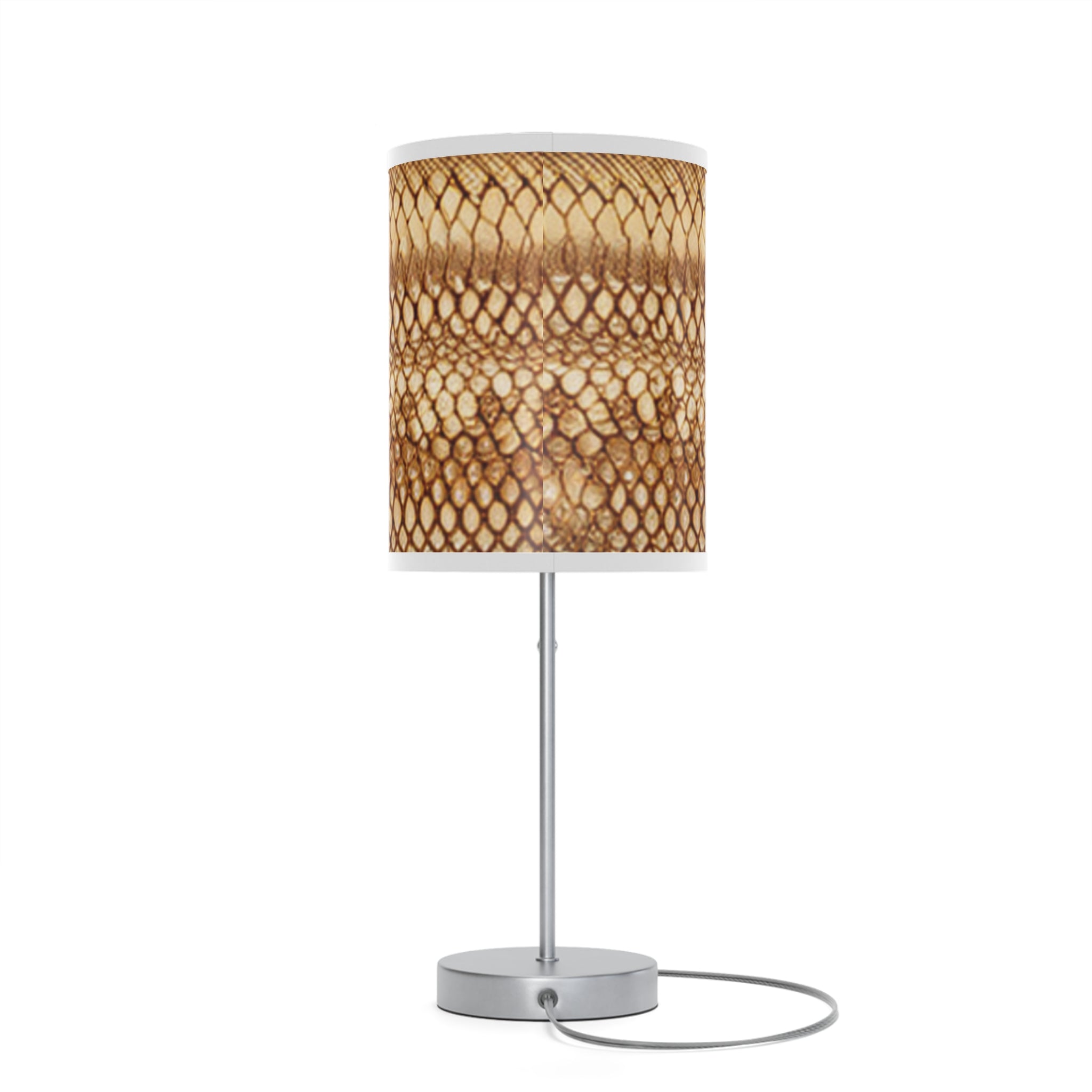 Table Lamp, Golden-Brown Snake Skin
