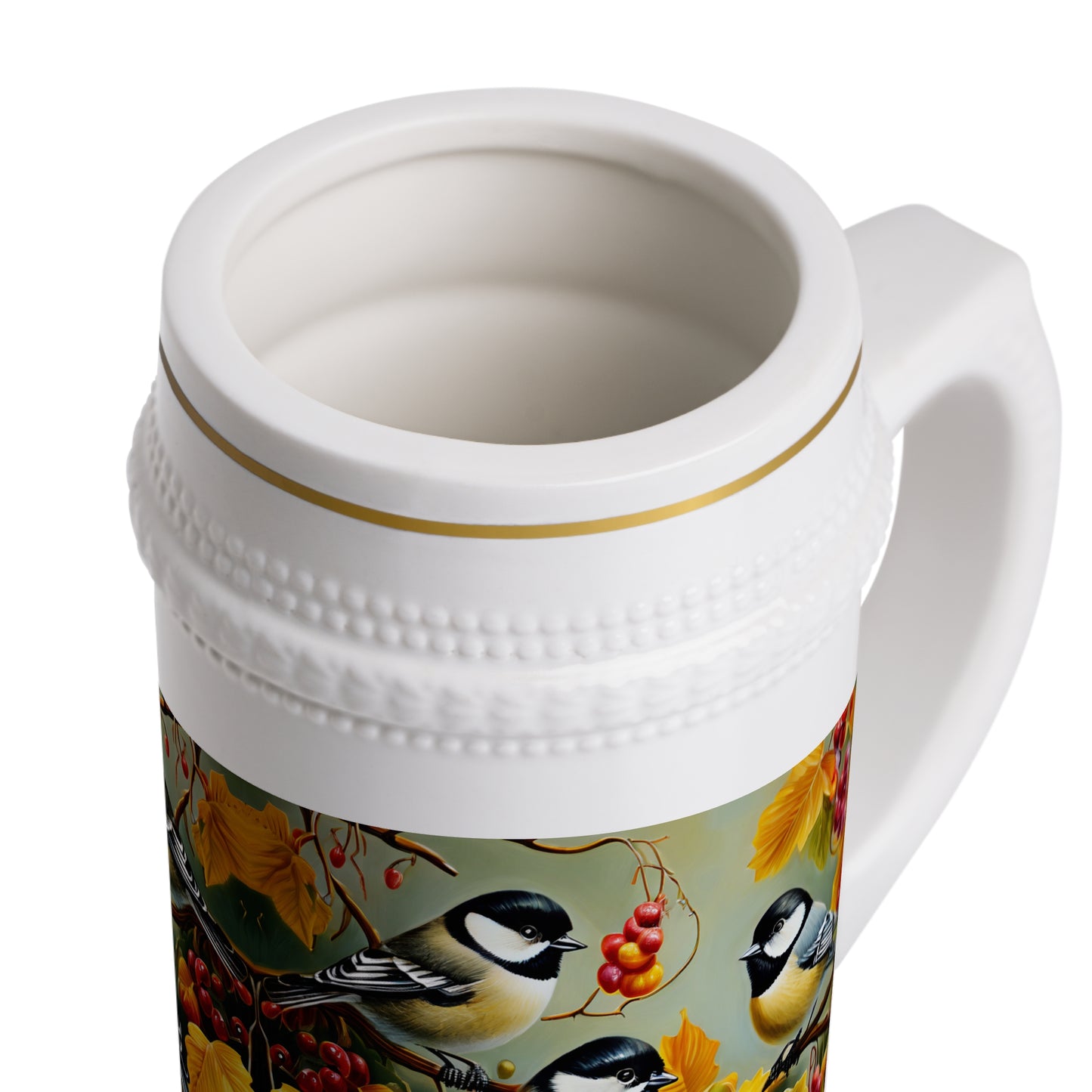 Stein Mug - Chickadees Canadian Wilderness Art Beer Mug Decorative