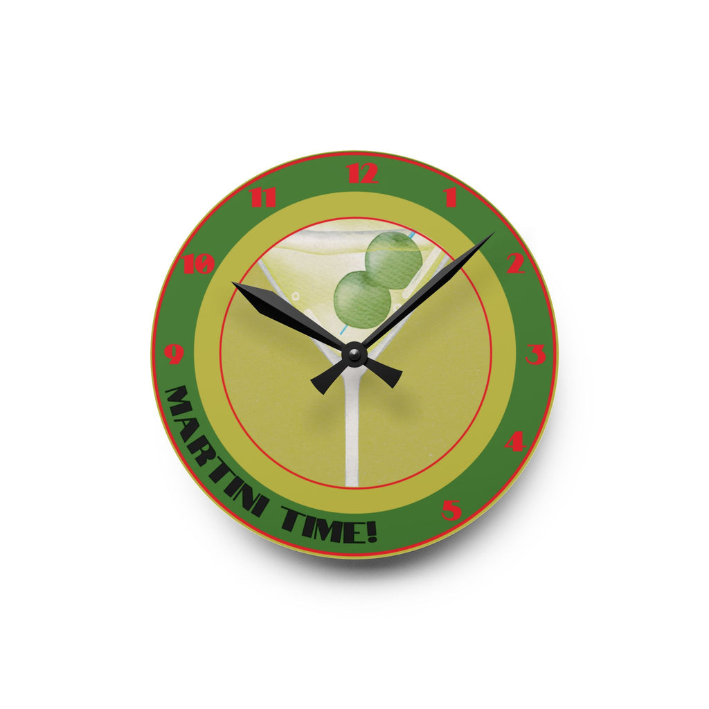 Martini Time Acrylic Wall Clock