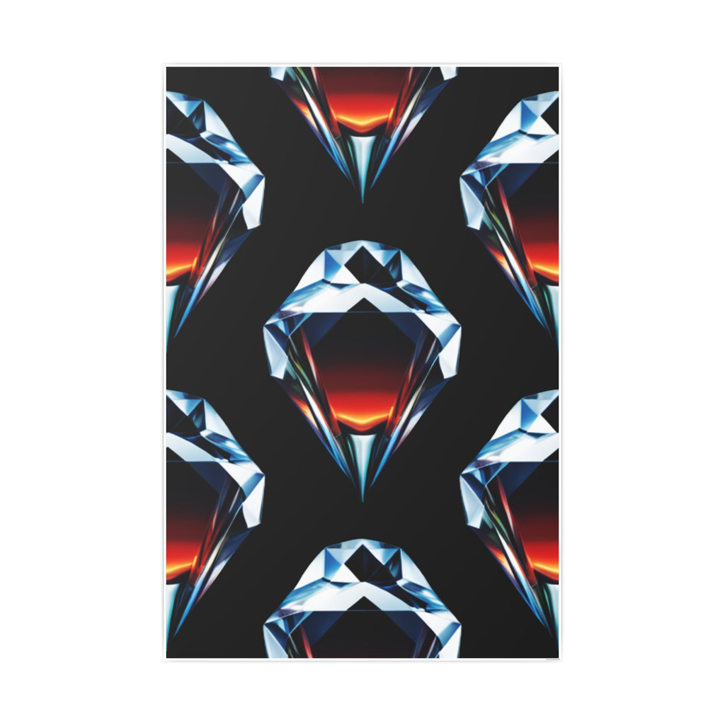 Large Unframed Satin Poster, Diamonds and Fire