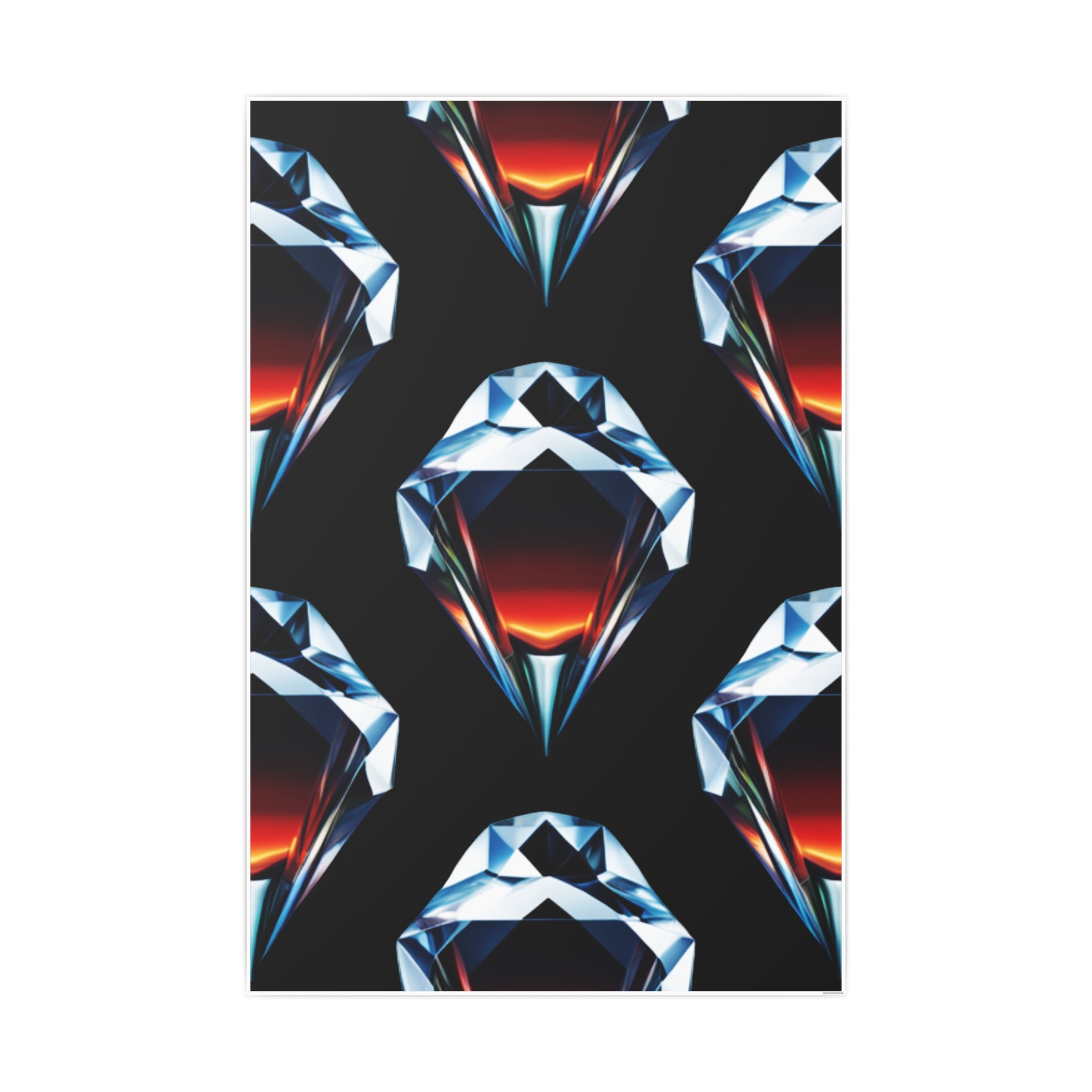 Large Unframed Satin Poster, Diamonds and Fire