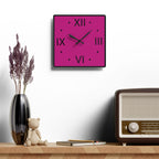 Pure Pink Acrylic Wall Clock