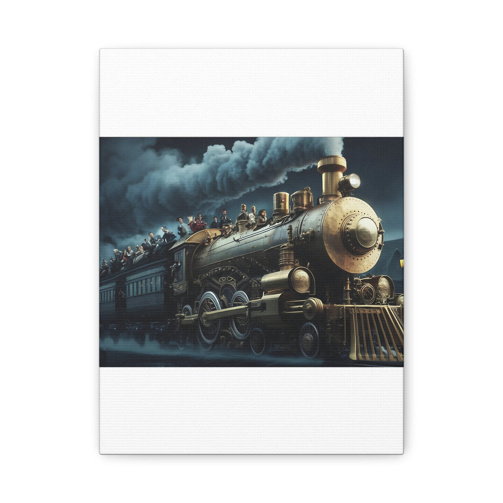 Vintage Train Canvas Print, Lyrically Influenced Art, Riders on the Storm