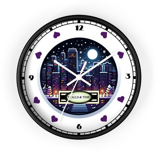 Cityscape Wall Clock - 10" Round Silencing Mechanism