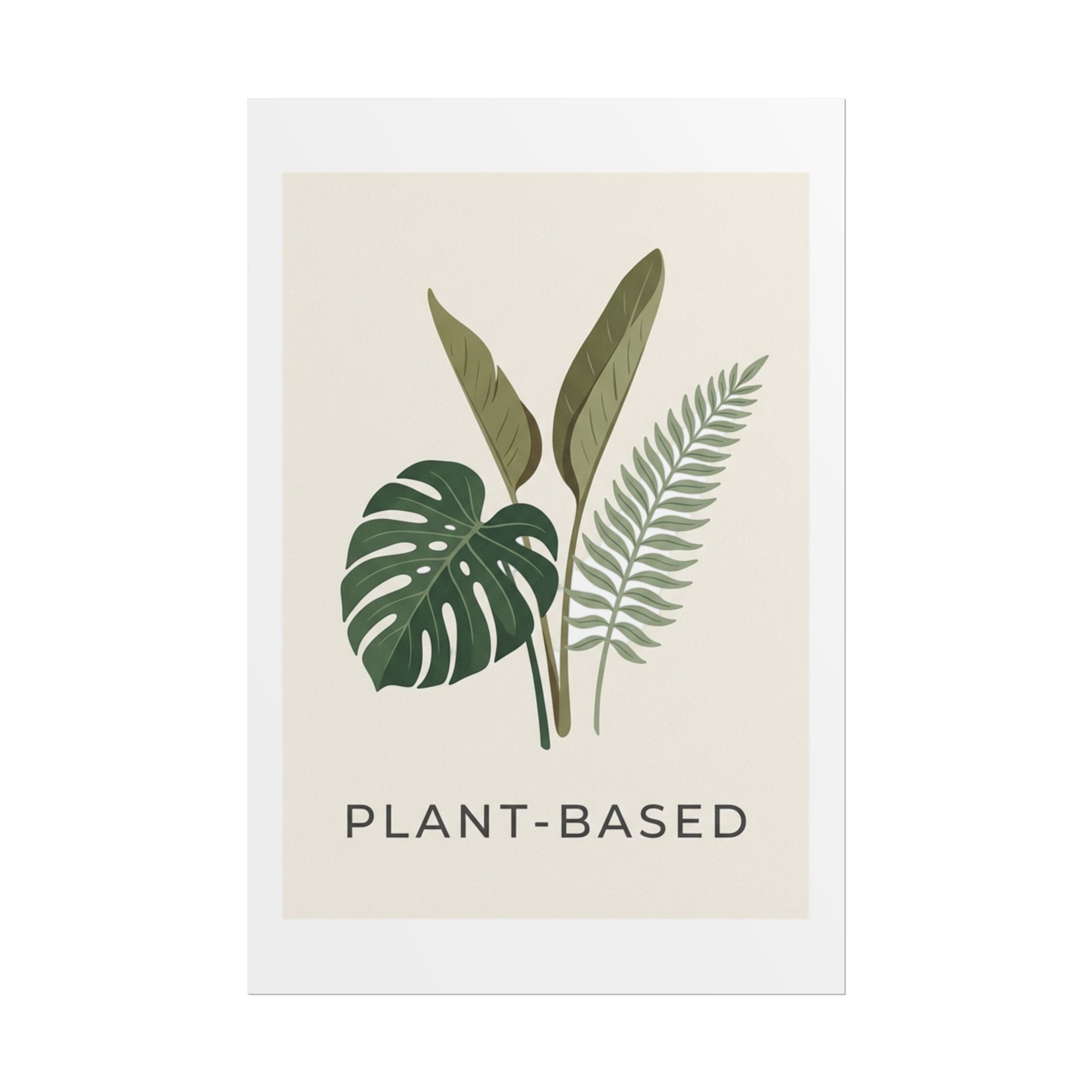 Plant-Based Botanical Poster — Minimalist Greenery Wall Art