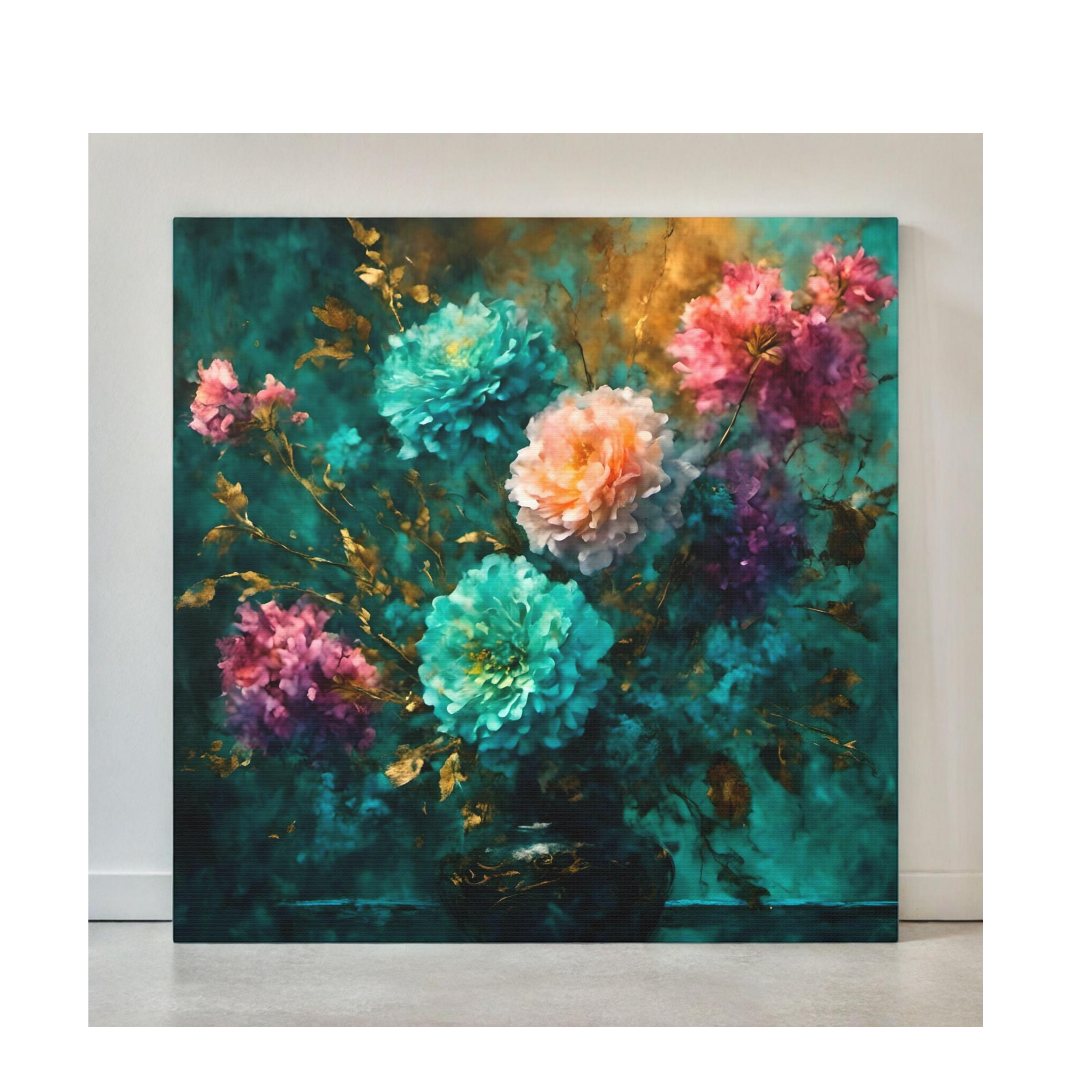 Blue Boquet Canvas Art Print