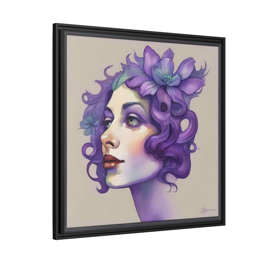 Painterly Floral Portrait Framed Art Print