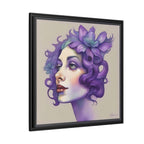 Painterly Floral Portrait Framed Art Print