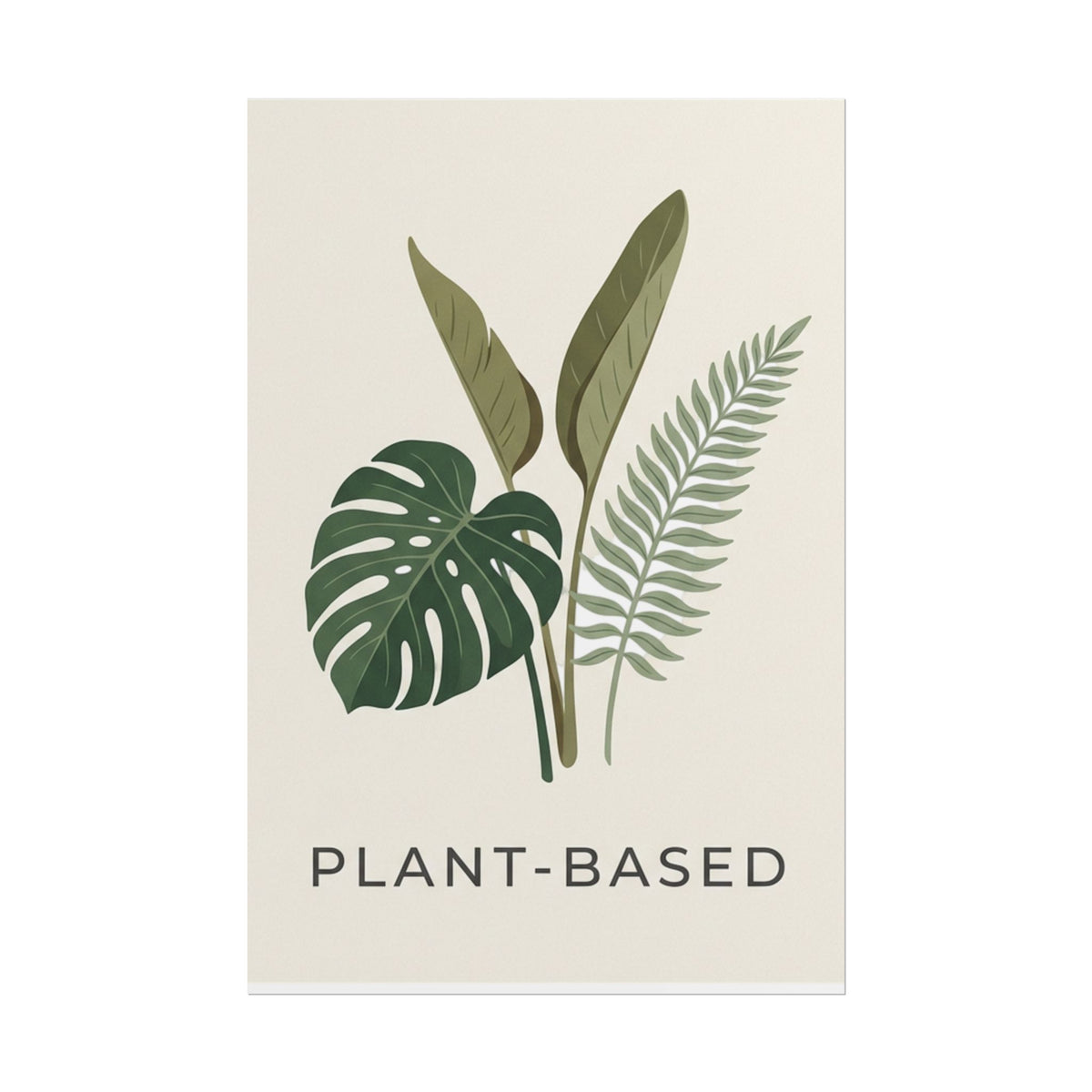 Plant-Based Botanical Poster — Minimalist Greenery Wall Art - WALLS & TIME