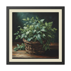 Herbal Basket Kitchen Decor Framed Poster
