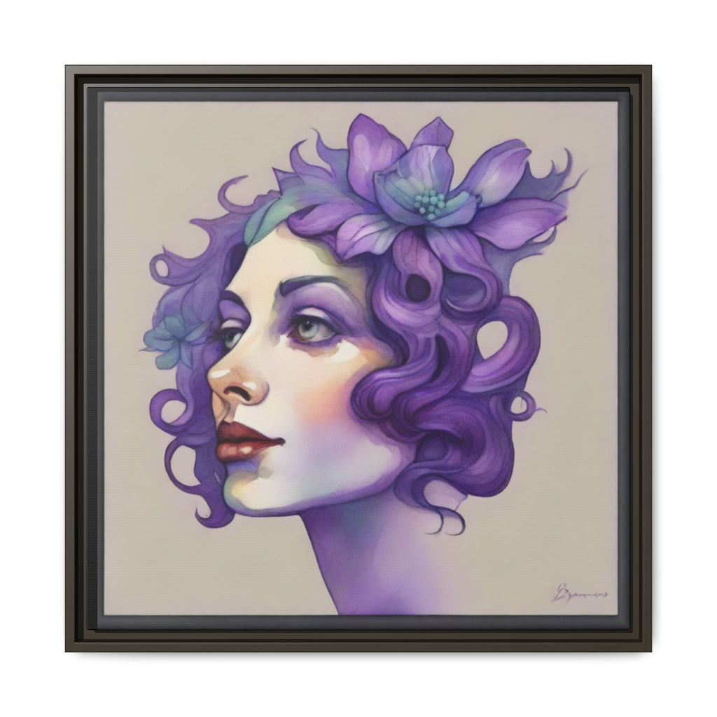 Painterly Floral Portrait Framed Art Print - WALLS & TIME