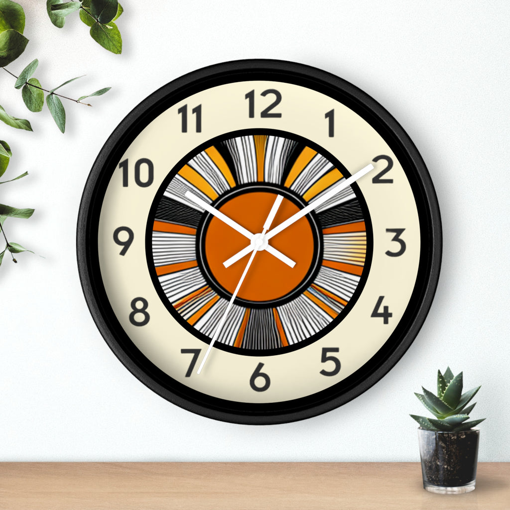 Boho Chic Line Art Wall Clock
