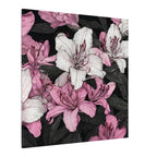 Pink & White Lily Matte Canvas Wall Art — Floral Stretched Canvas Print