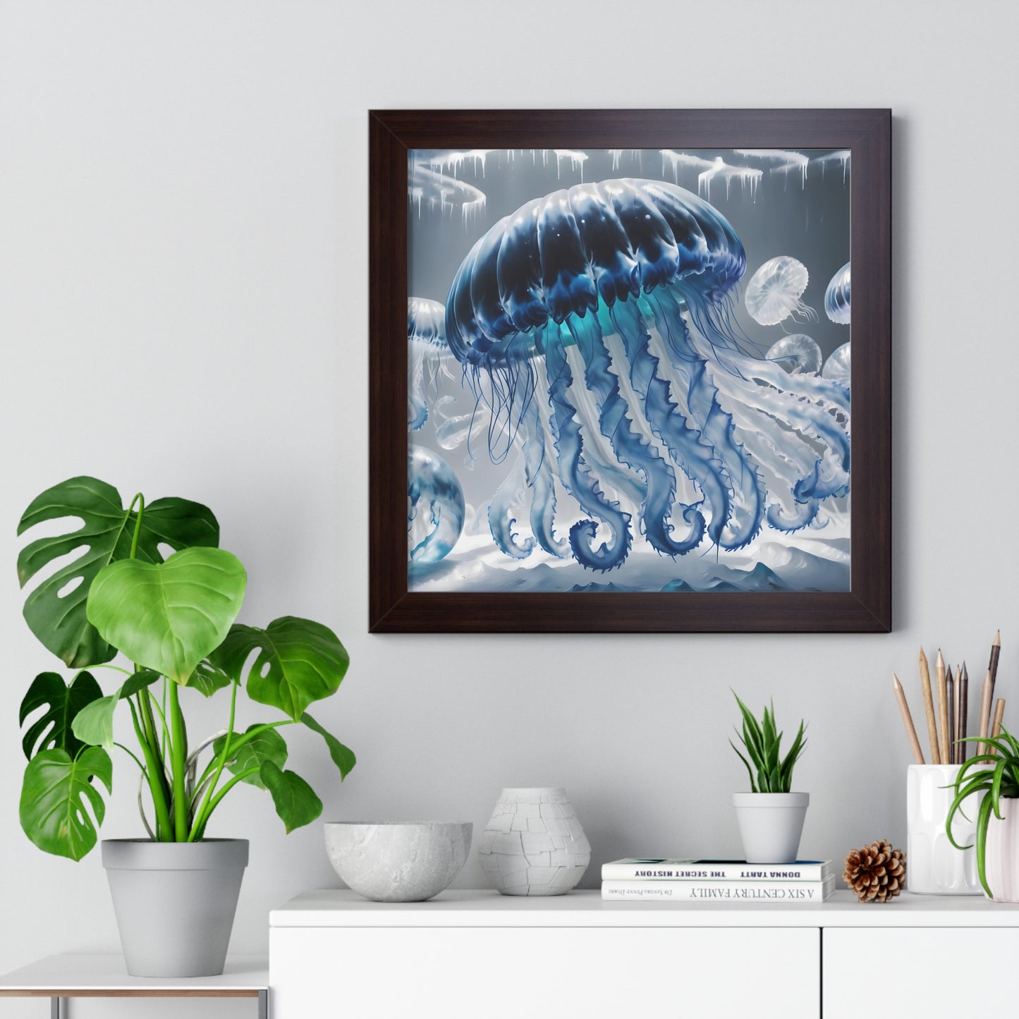 Framed Poster - Jellyfish Fantasy Art