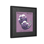 Framed Matte Canvas Print —Mediterranean 'Culture • Cuisine' Abstract Purple Poster Art