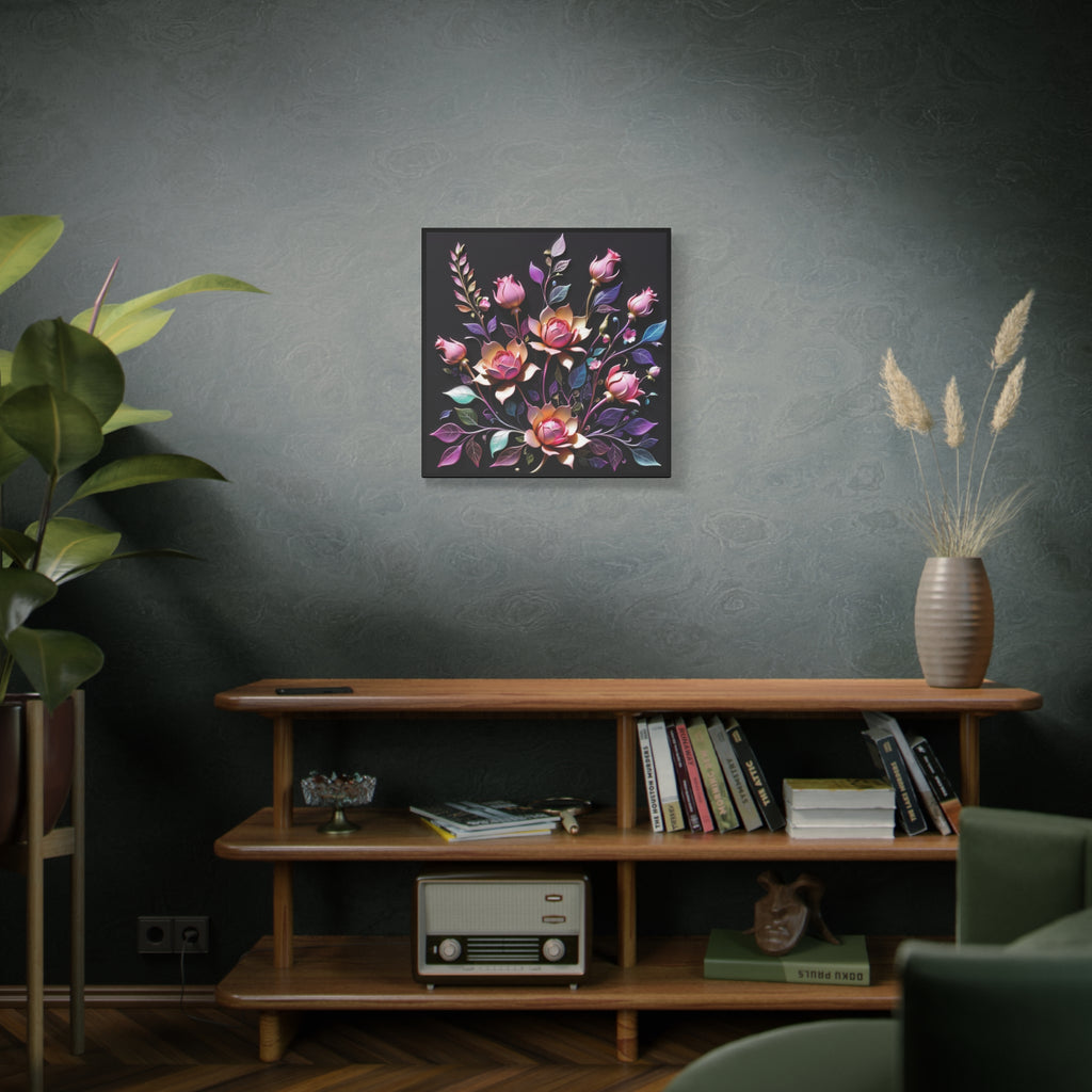 Metallic Floral 3D Canvas Print