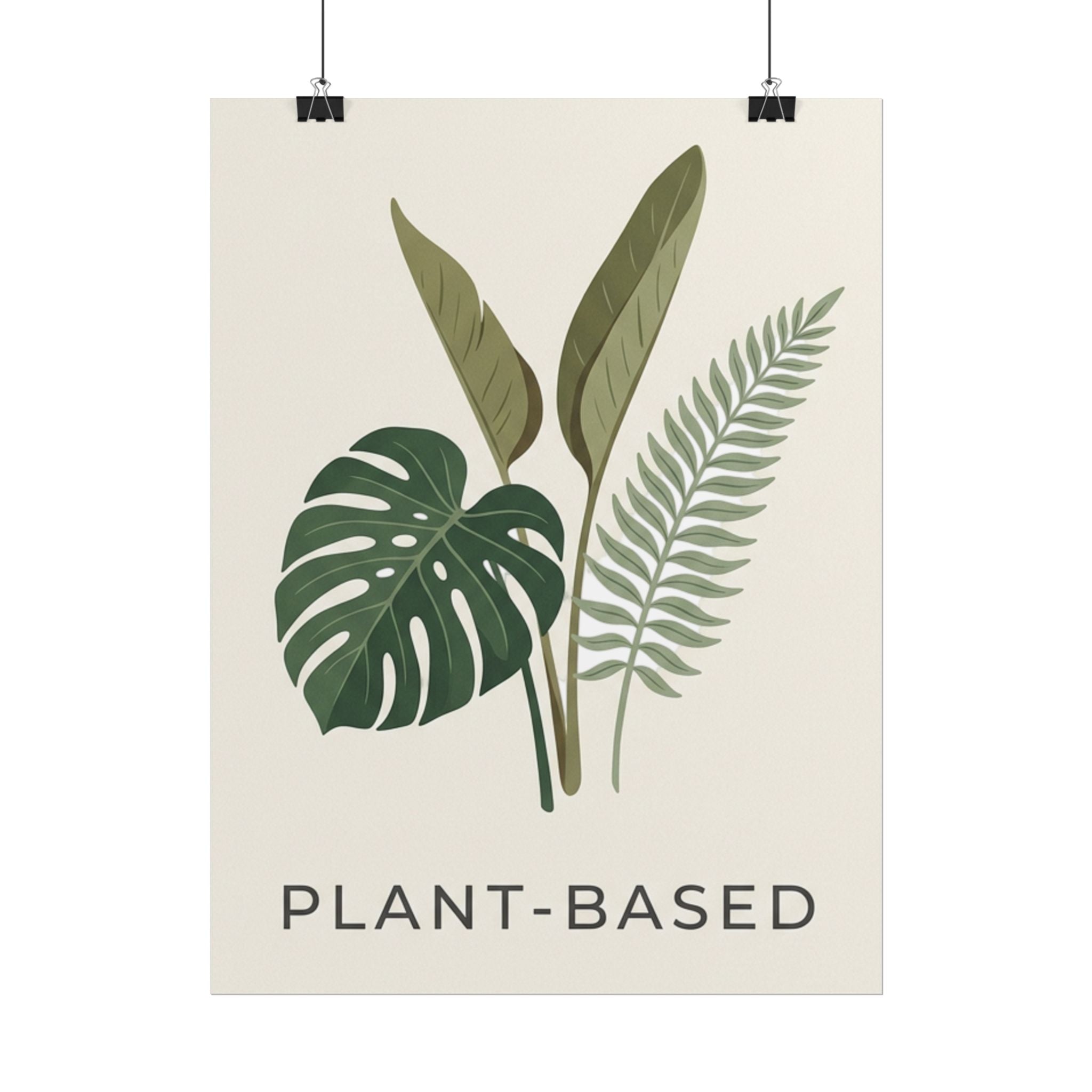 Plant-Based Botanical Poster — Minimalist Greenery Wall Art