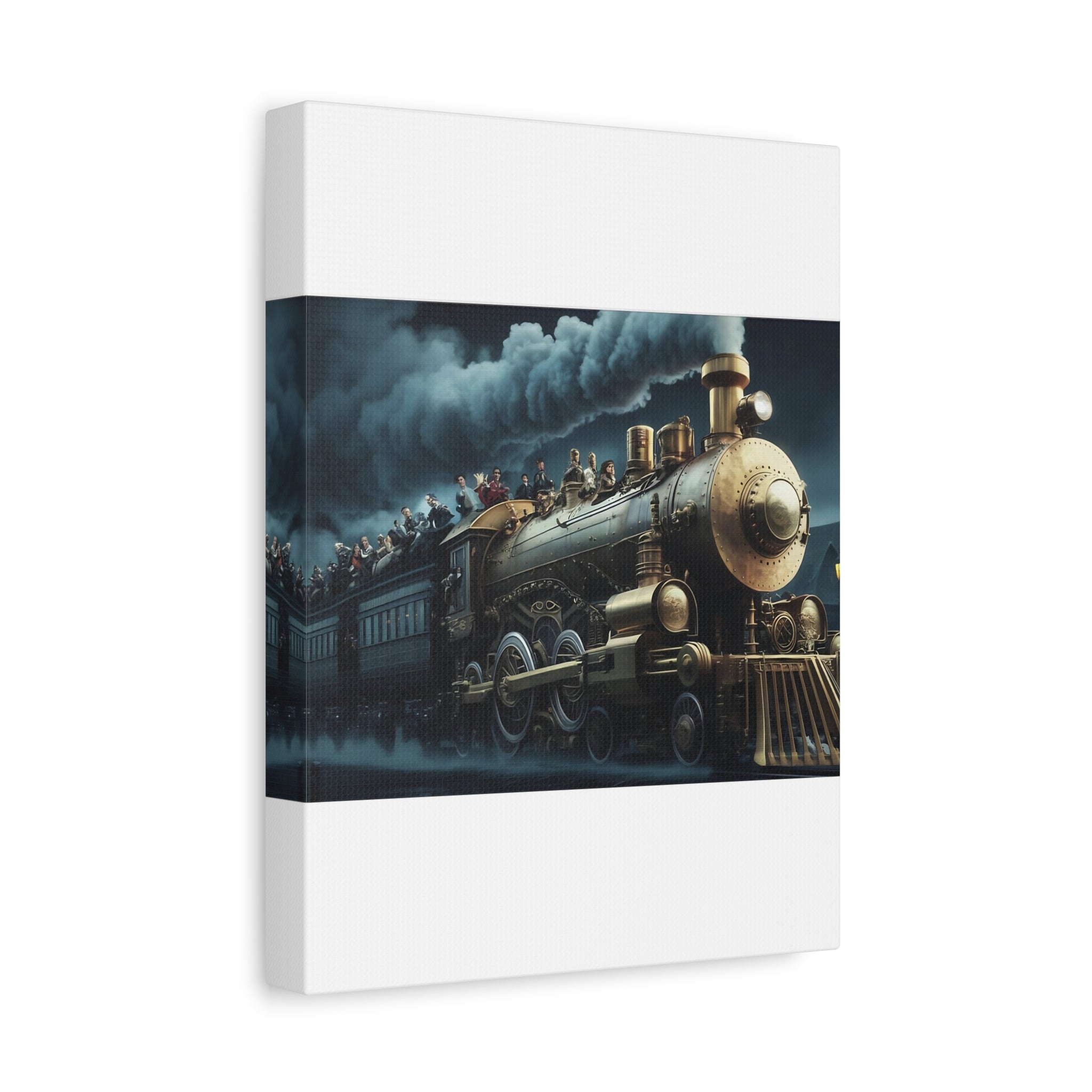 Vintage Train Canvas Print, Lyrically Influenced Art, Riders on the Storm