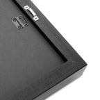 Mini Framed Wall Art, 6" x 6" Monochrome Red Ruby Denim Canvas Art Print